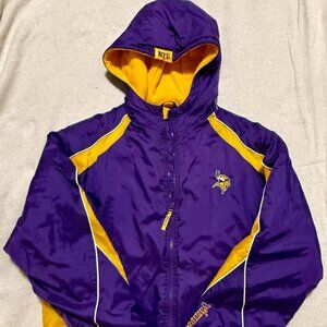 Vintage Minnesota Vikings NFL Team Jacket — Purple/Gold Full Zip — Men’s Medium